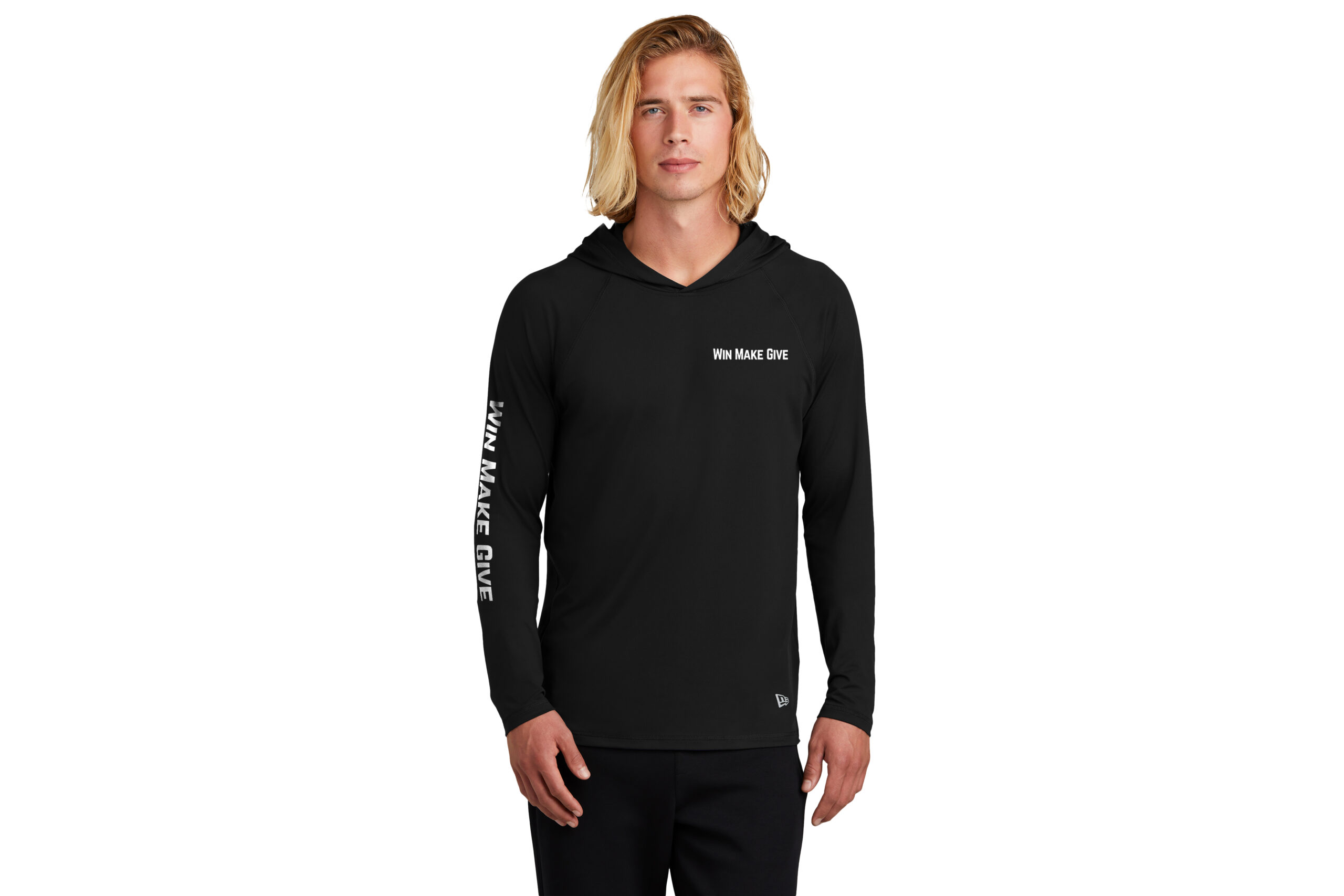 Win Make Give | New Era® Power Long Sleeve Hoodie - Direct To Film